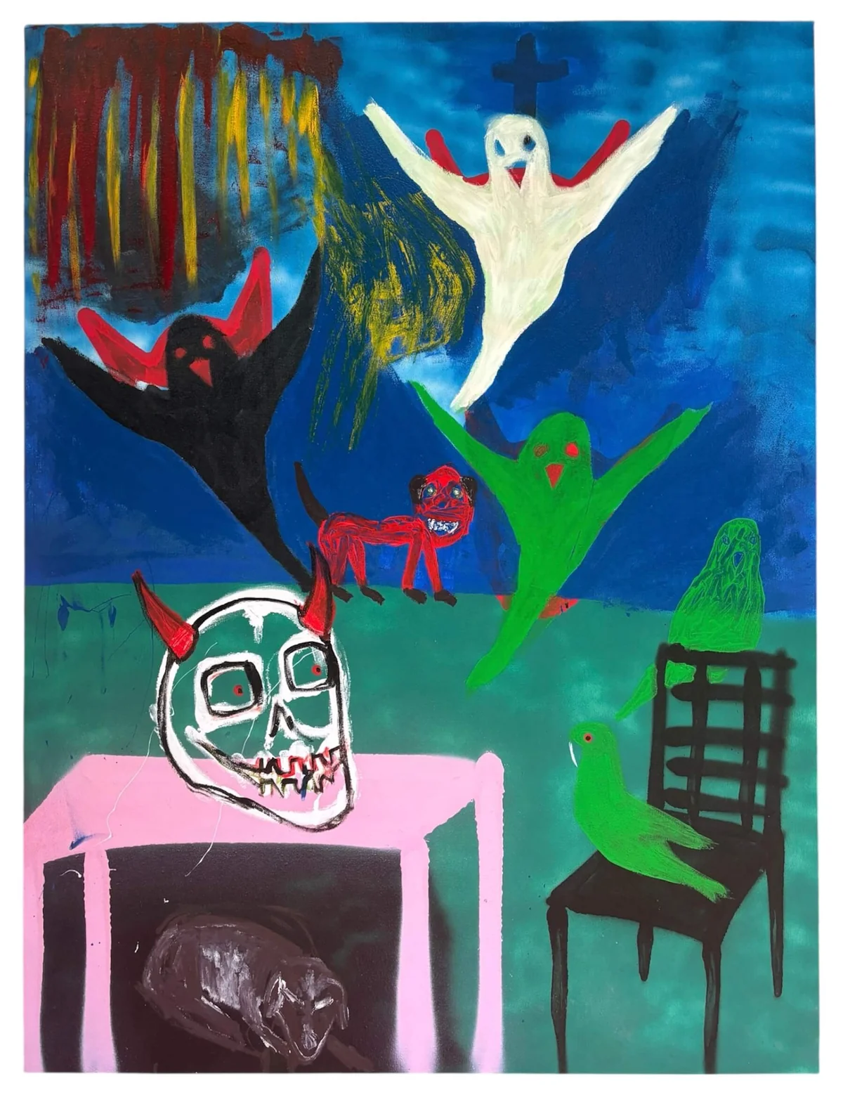 Untitled - mixed media on canvas 91cm by 122cm