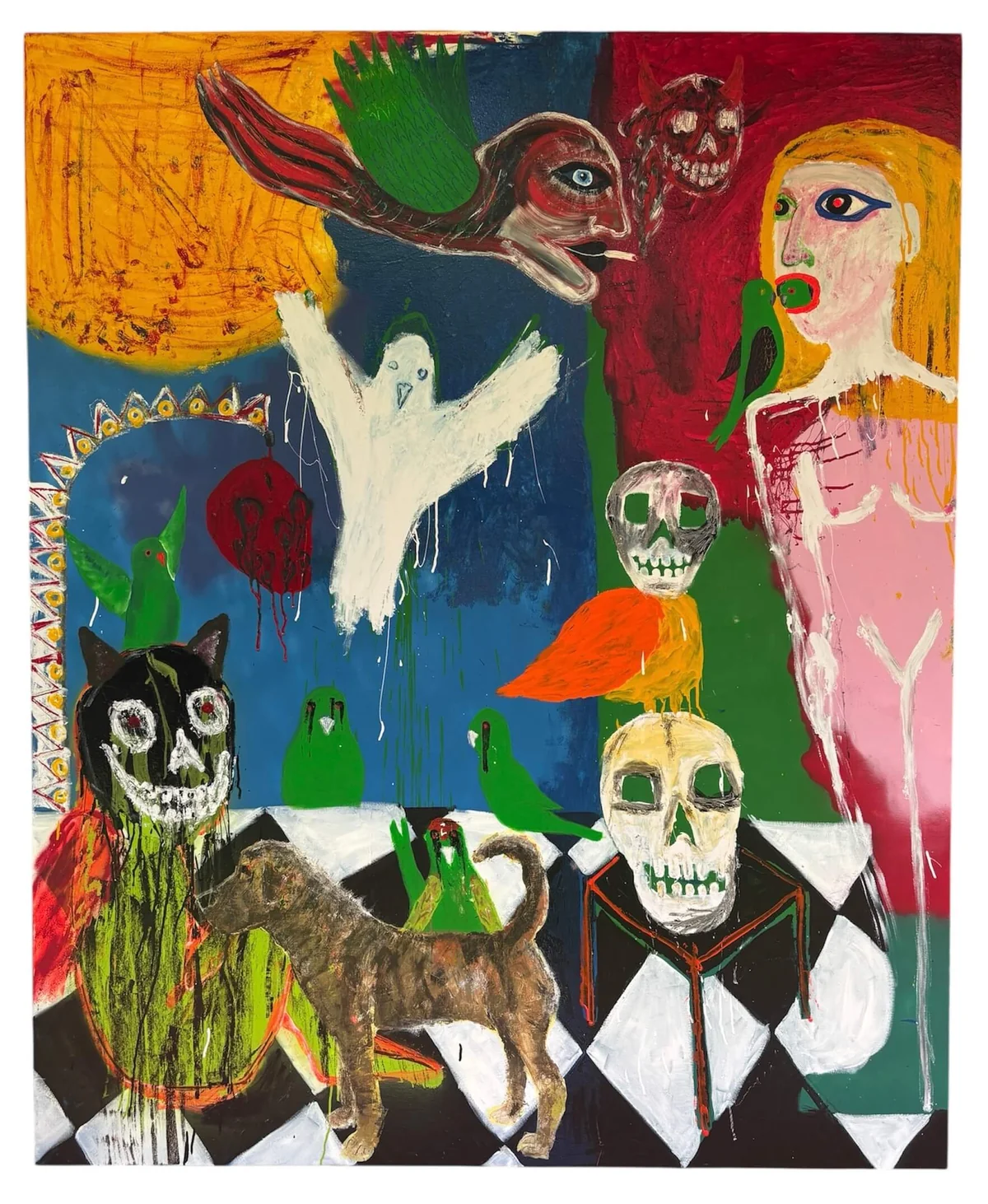 Untitled - mixed media on canvas 150cm by 183cm