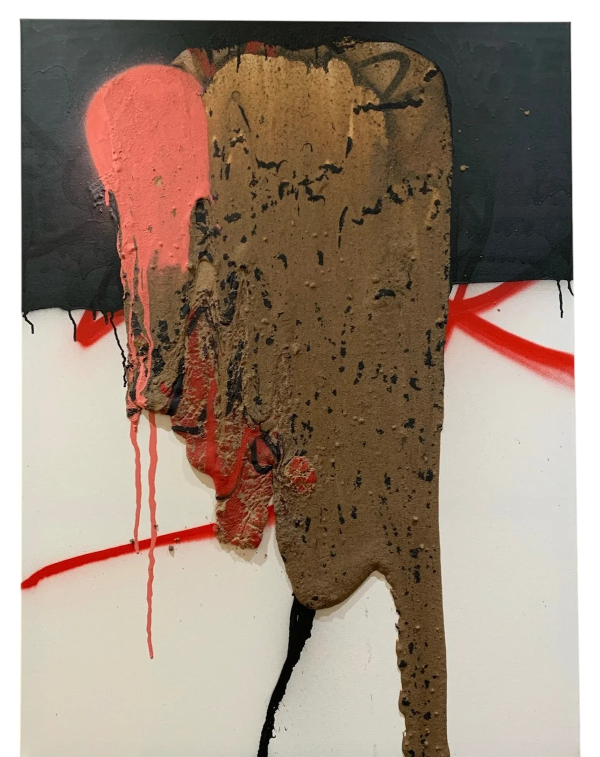 Untitled - mixed media on canvas 91 by 122cm