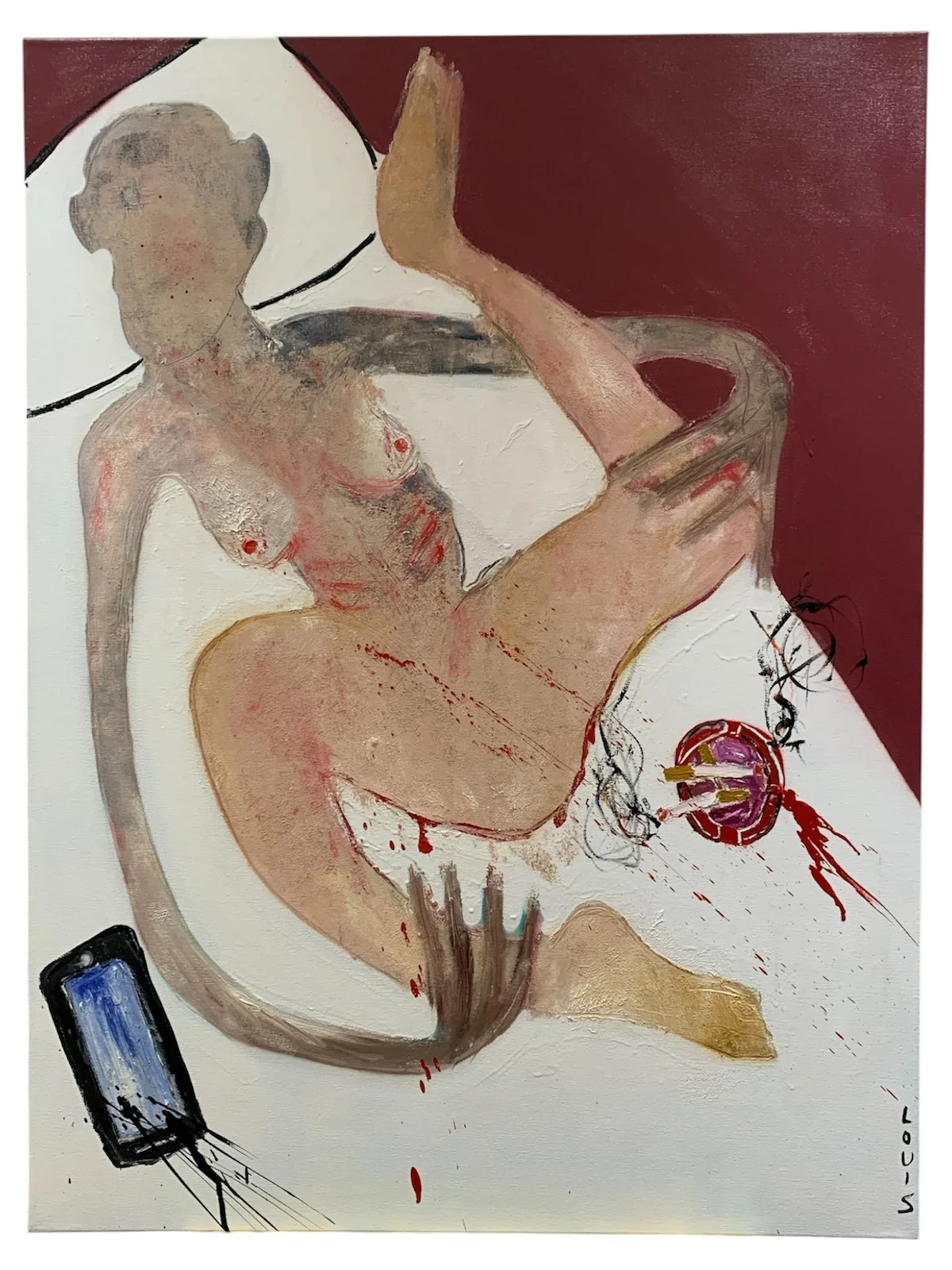 Untitled - mixed media on canvas