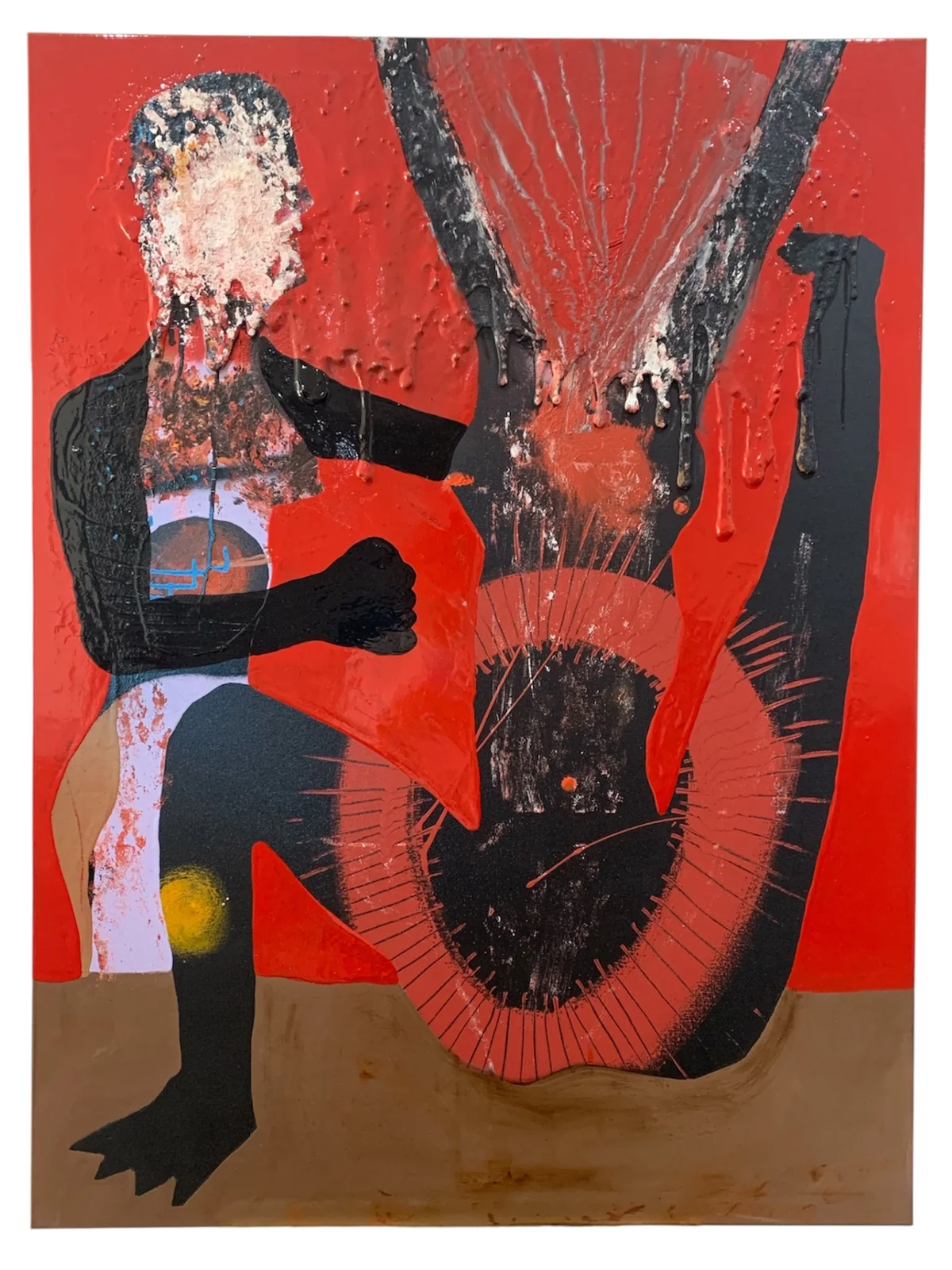 Untitled - mixed media on canvas 91 by 122cm