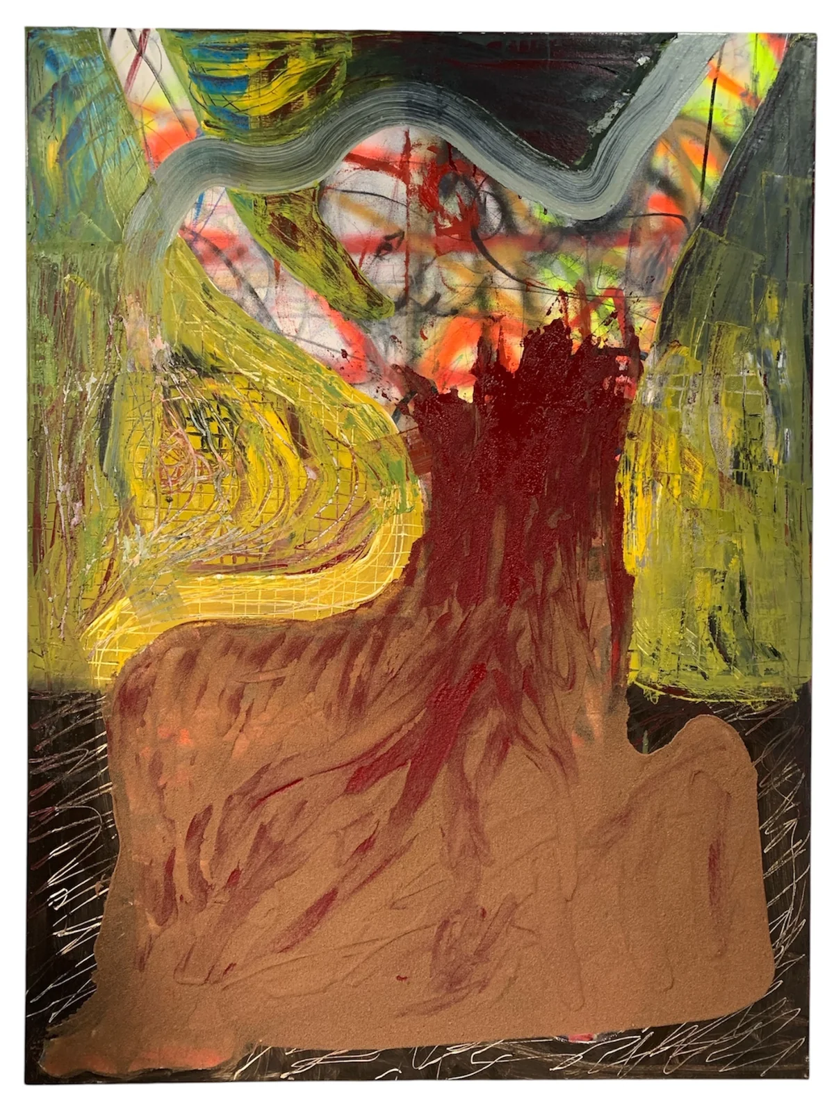 Untitled - mixed media on canvas 91 by 122cm