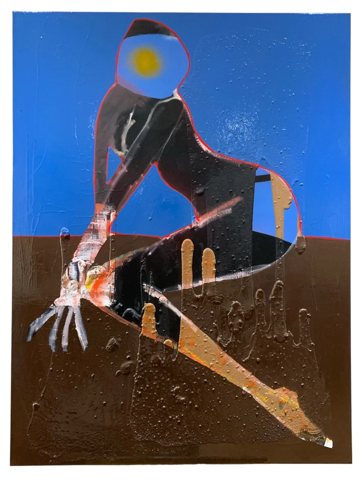 Untitled - mixed media on canvas 91 by 122cm