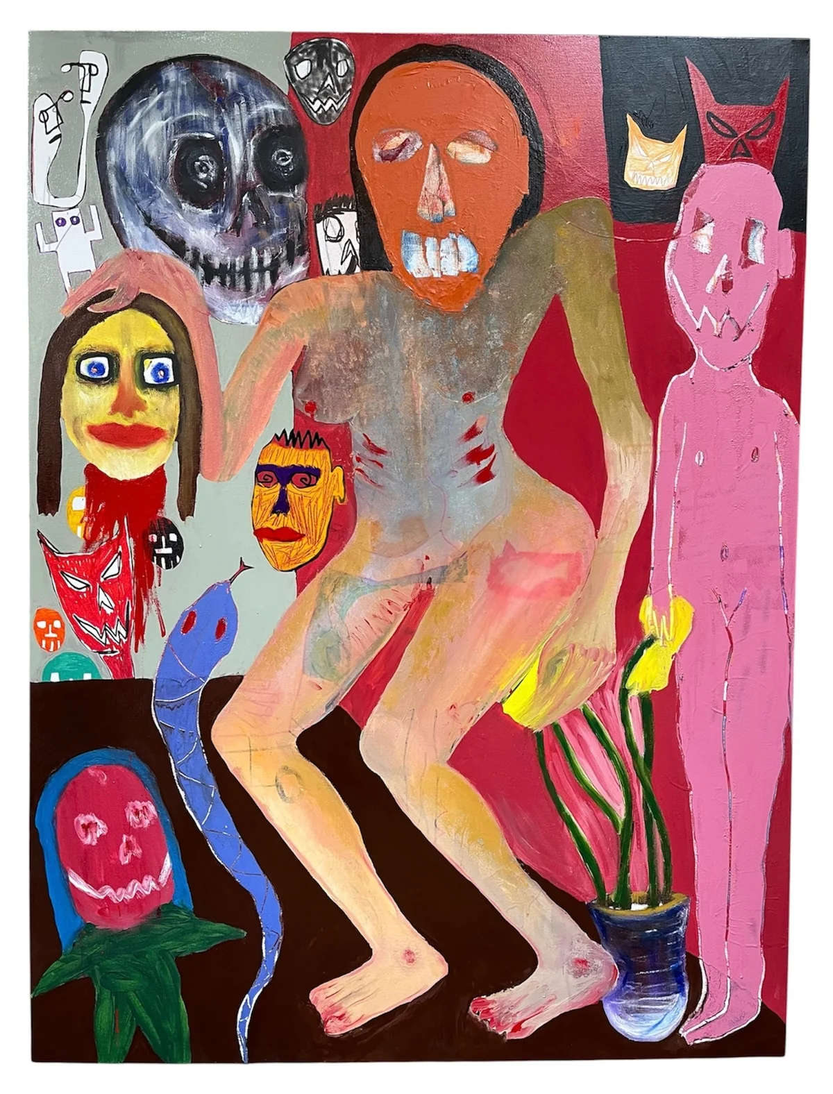 Untitled - mixed media on canvas 91 by 122cm