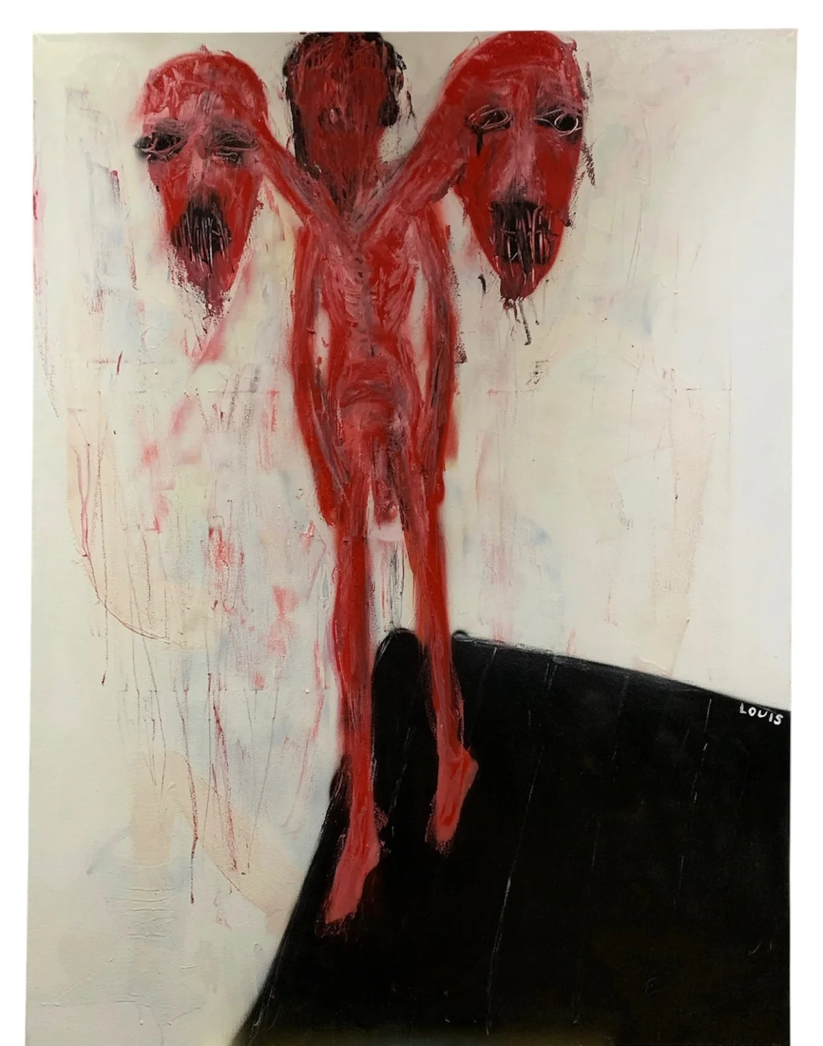 Untitled - mixed media on canvas 91 by 122cm