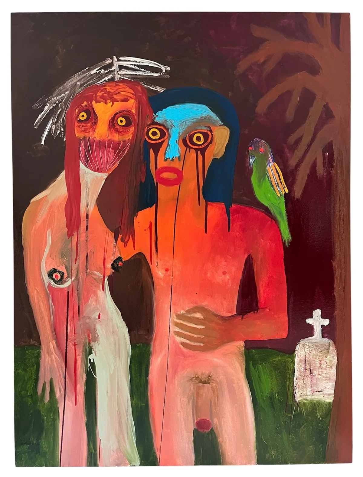 Untitled - mixed media on canvas 91 by 122cm