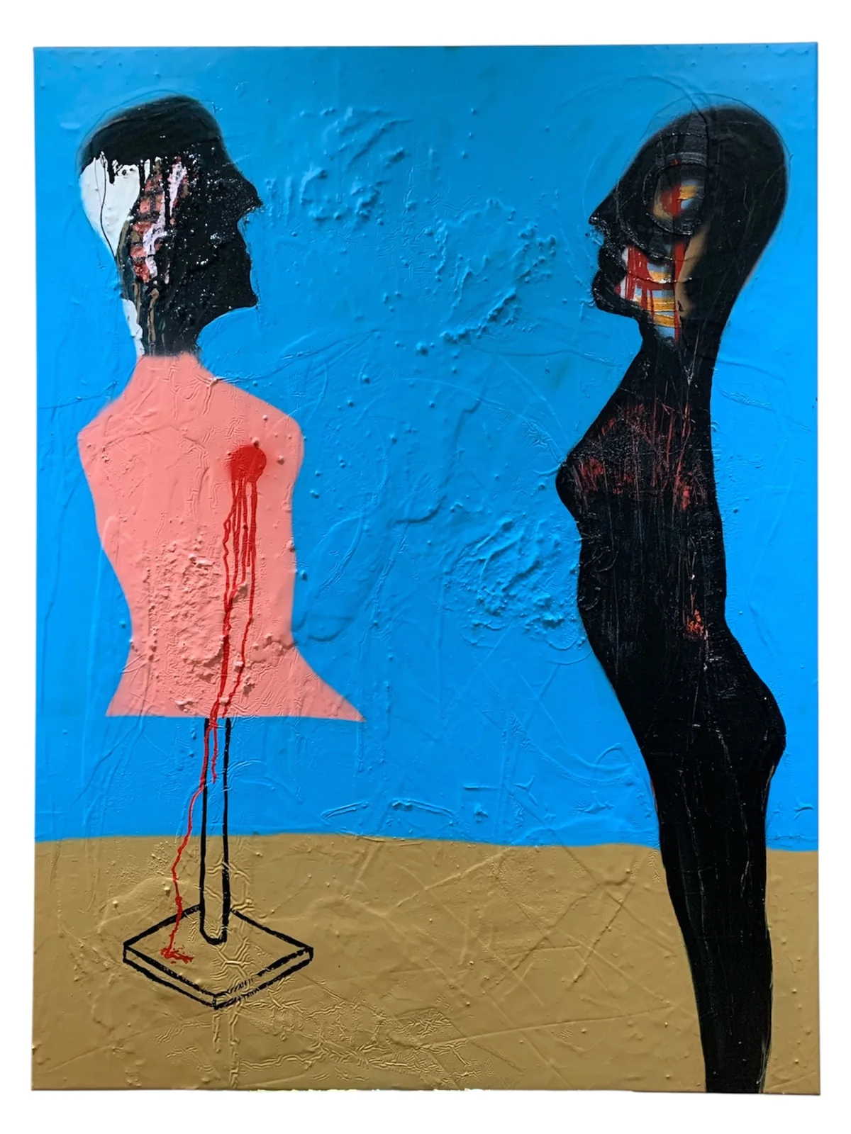 Untitled - mixed media on canvas 91 by 122cm