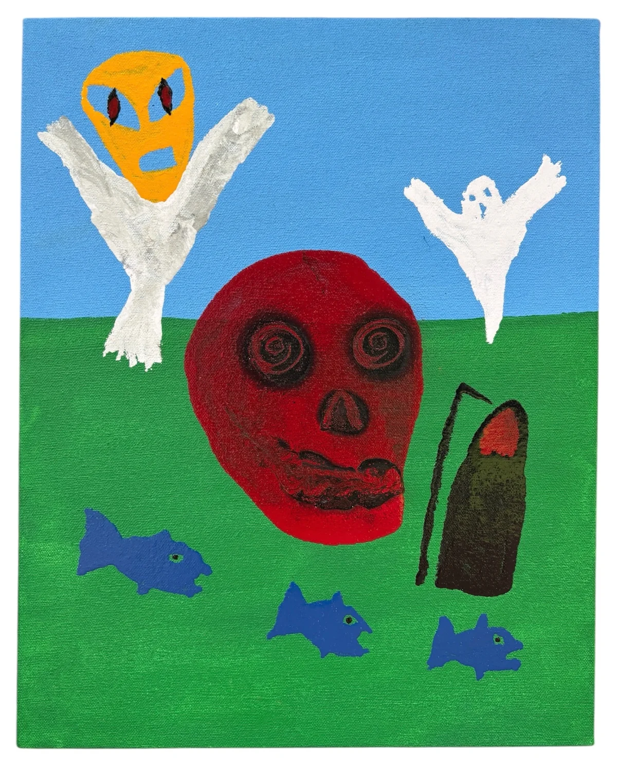 Untitled - mixed media on canvas 39cm by 49cm