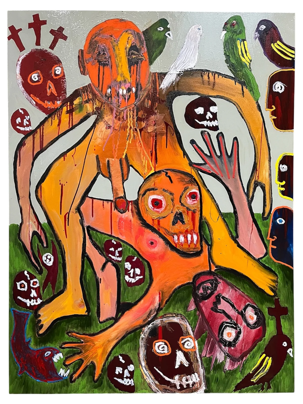 Untitled - mixed media on canvas 91 by 122cm