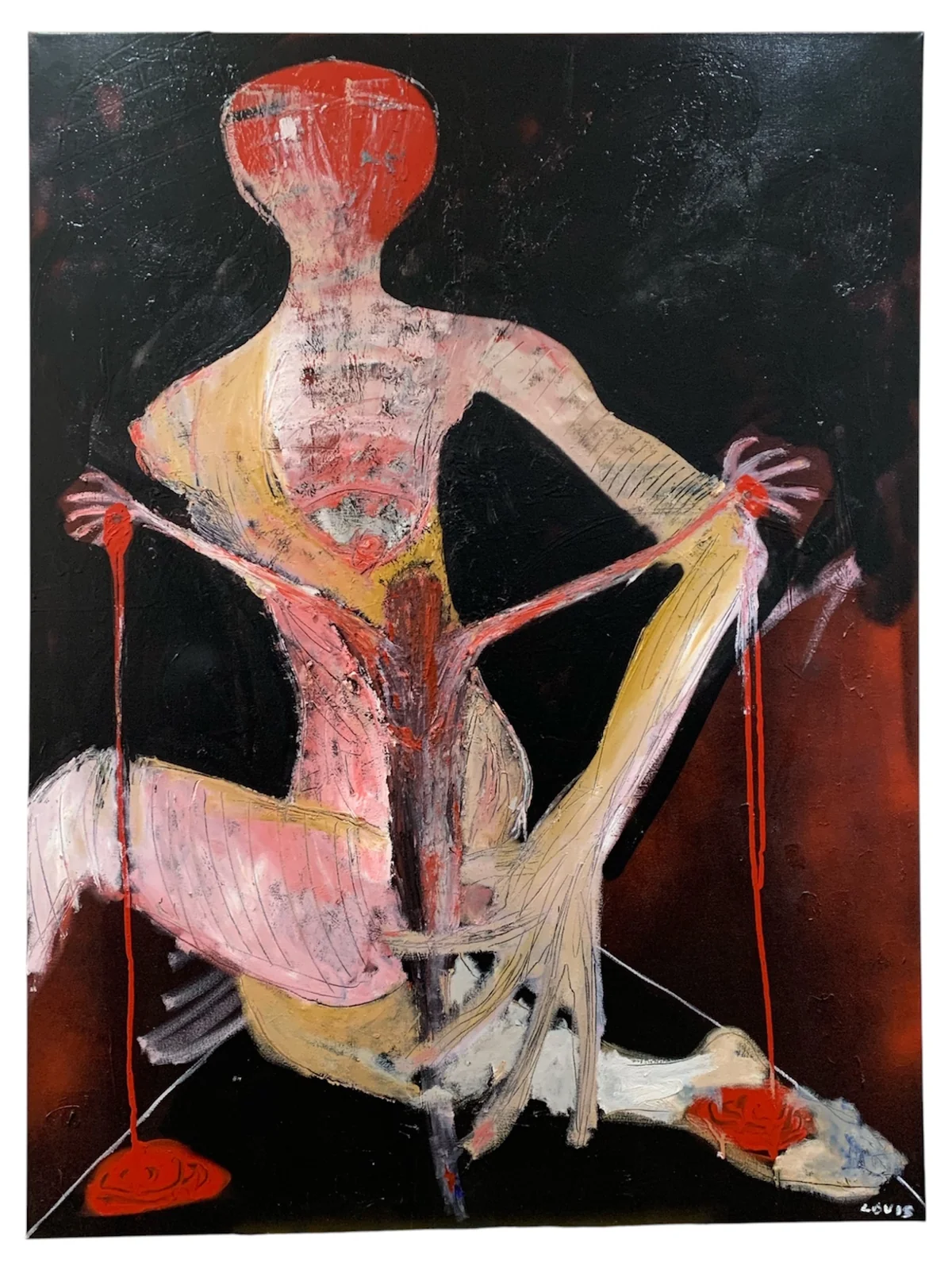 Untitled - mixed media on canvas 91 by 122cm