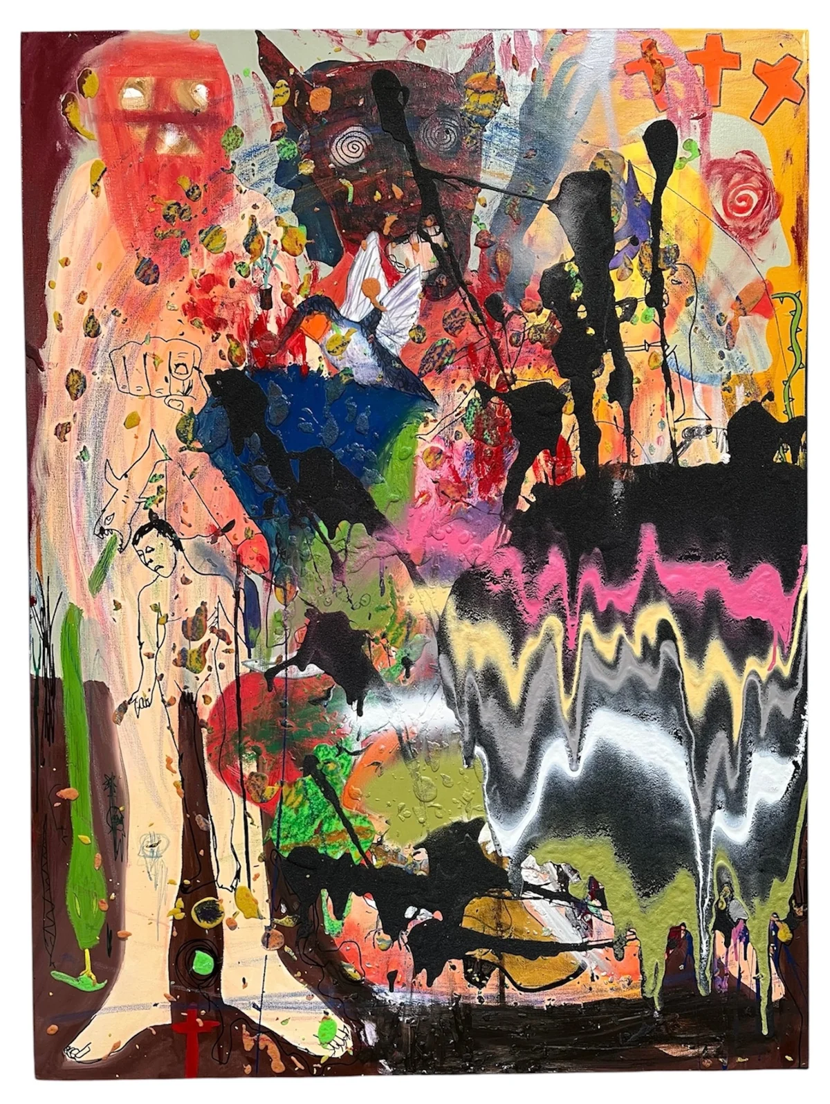 Event horizon - mixed media on canvas 91 by 122cm