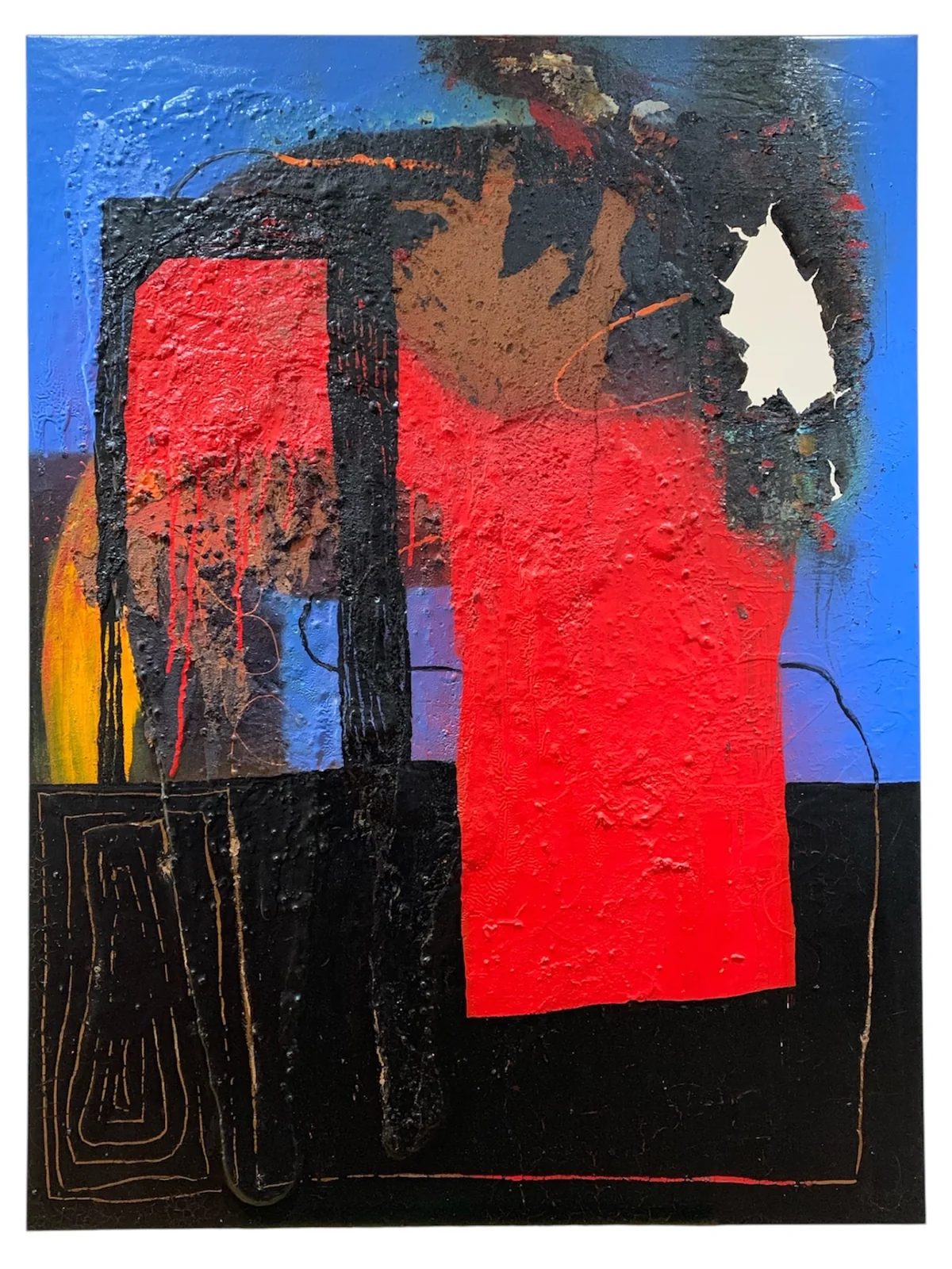 Untitled - mixed media on canvas 91 by 122cm