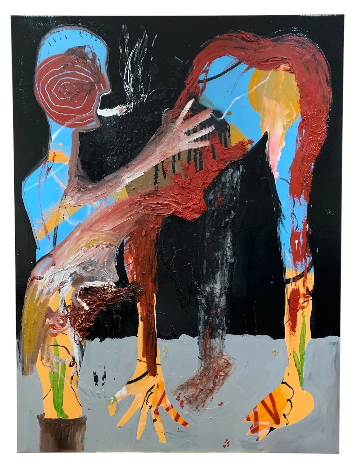 Untitled - mixed media on canvas 91 by 122cm