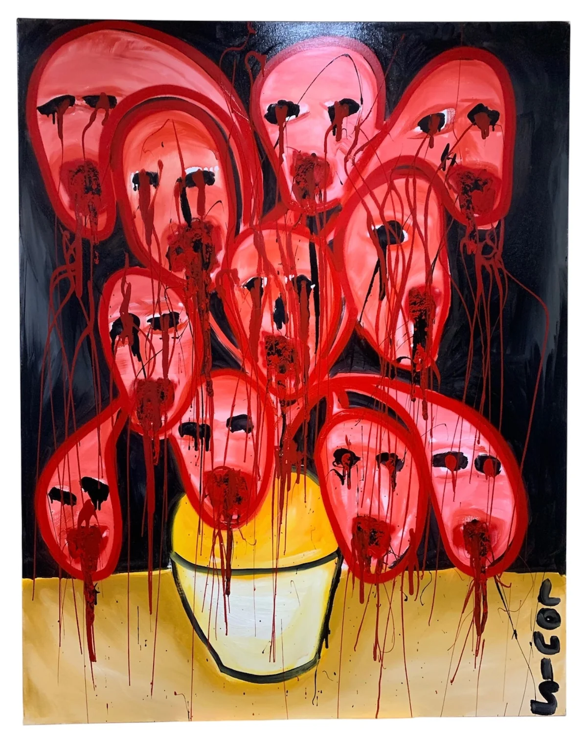 My sunflowers - mixed media on canvas