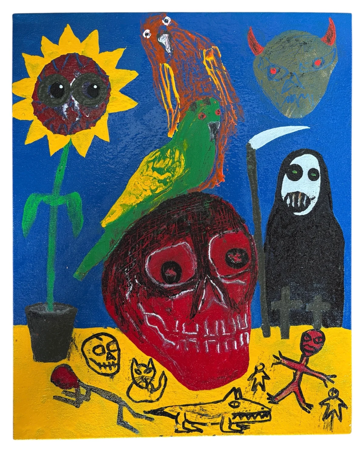 Untitled - mixed media on canvas 39cm by 49cm