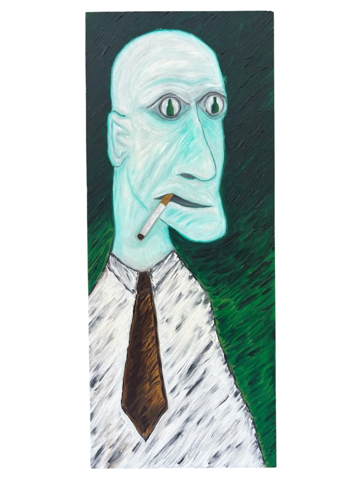 Need a dwink - oil on wood 22.8 by 55.6cm