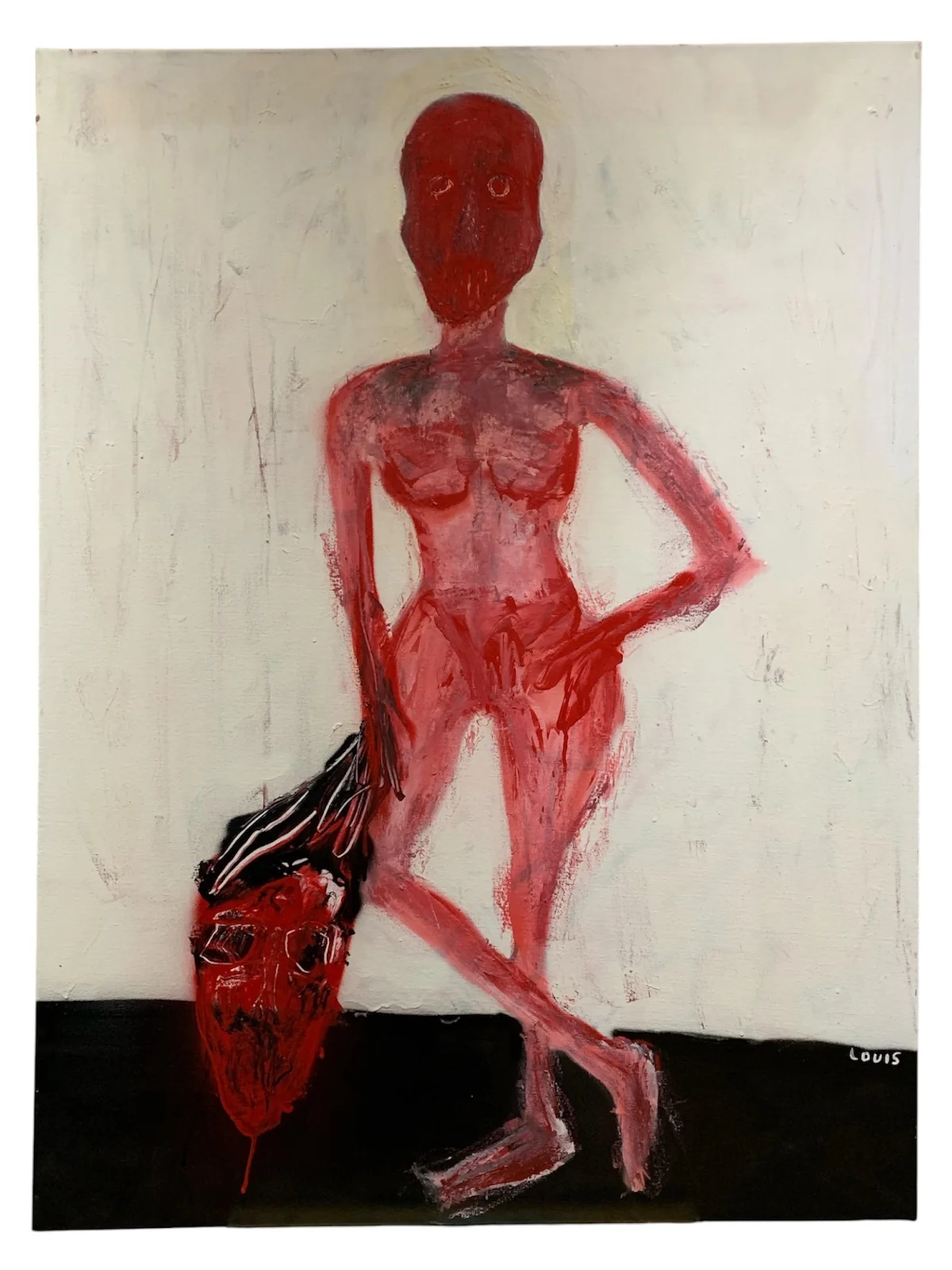 Untitled - mixed media on canvas 91 by 122cm