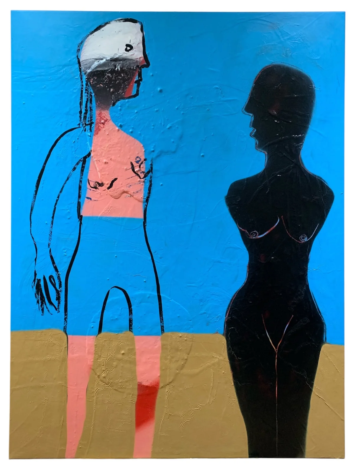 Untitled - mixed media on canvas 91 by 122cm