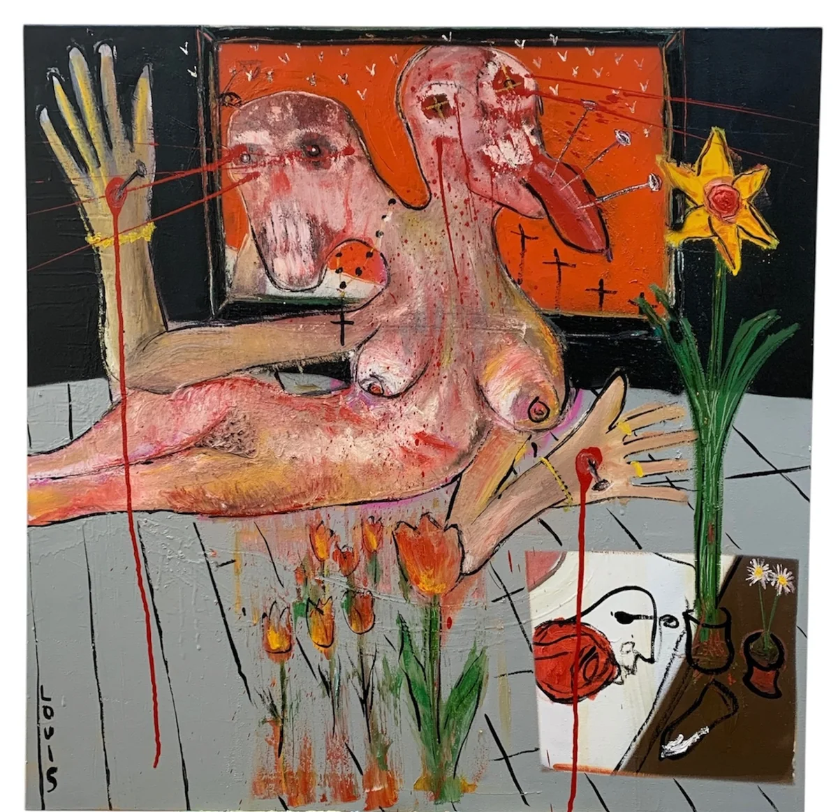 Untitled - mixed media on canvas