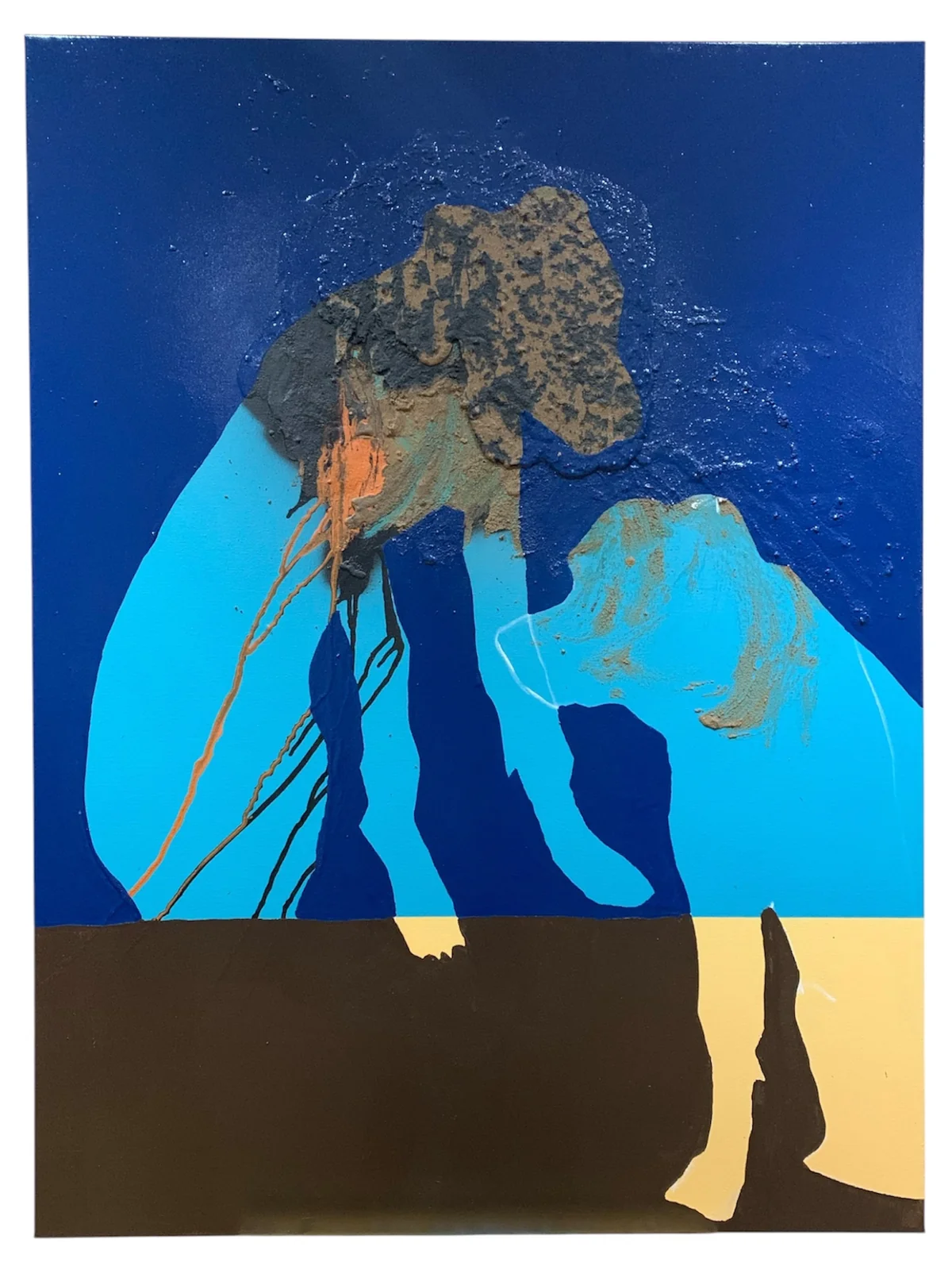 Untitled - mixed media on canvas 91 by 122cm