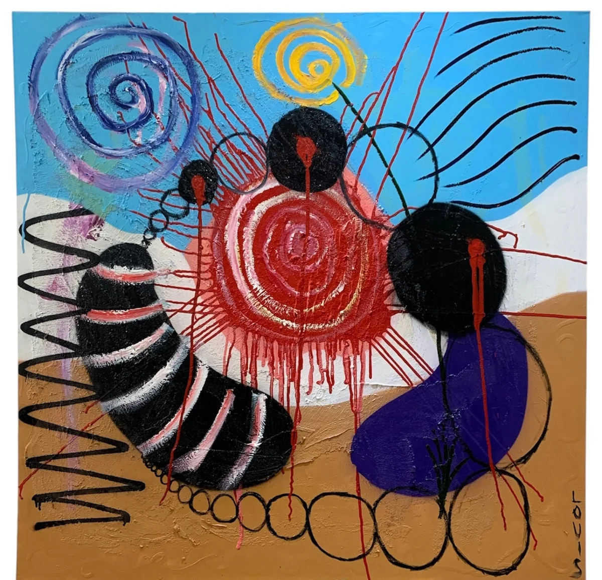 Untitled - mixed media on canvas