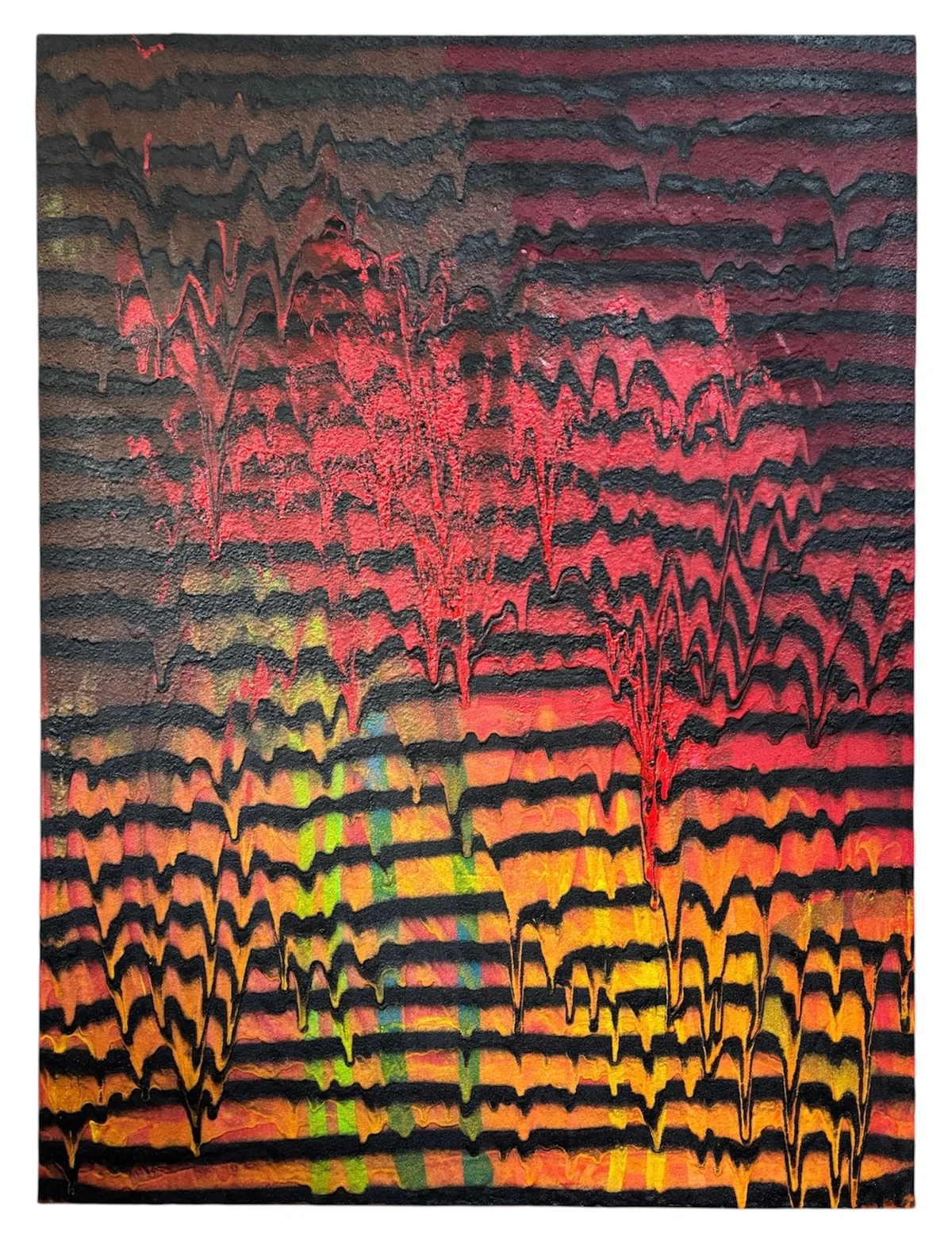 Waves Series - sand, spray paint , oil, acrylic on canvas 91cm by 122cm