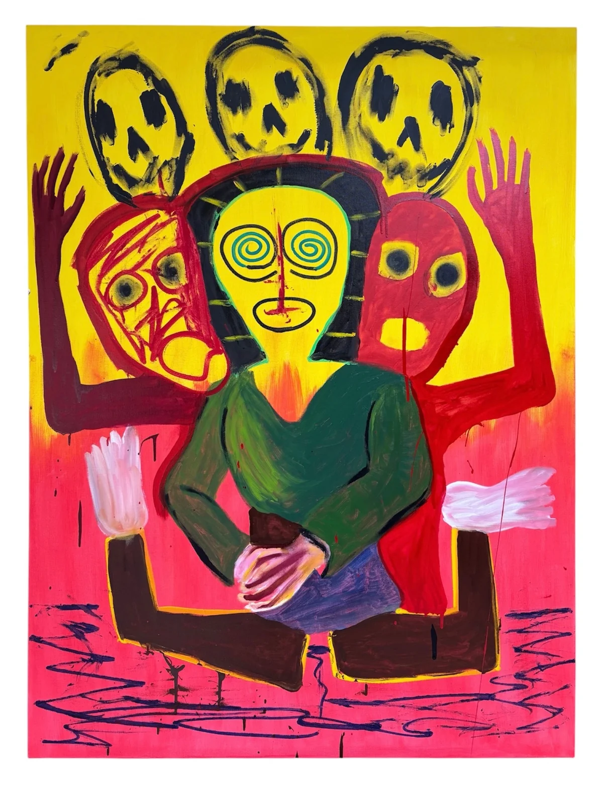 Untitled - mixed media on canvas 91 by 122cm