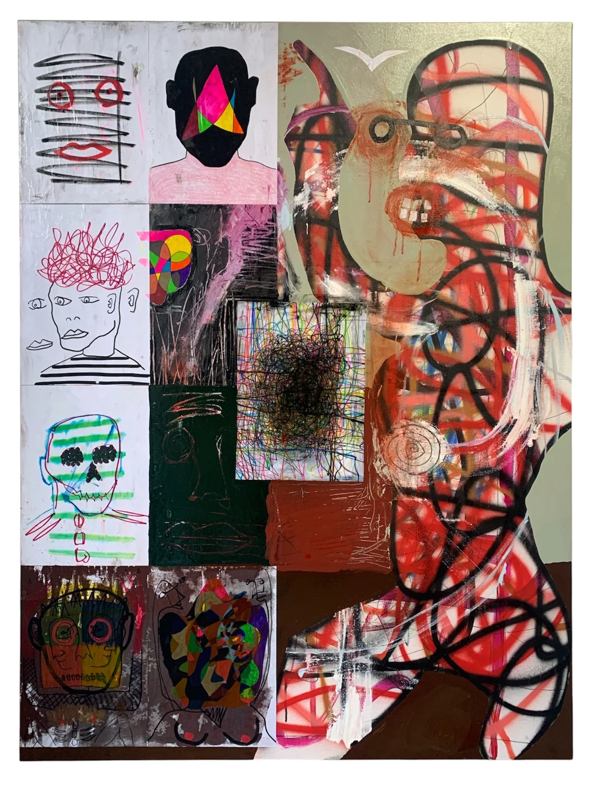 Untitled - mixed media on canvas 91 by 122cm