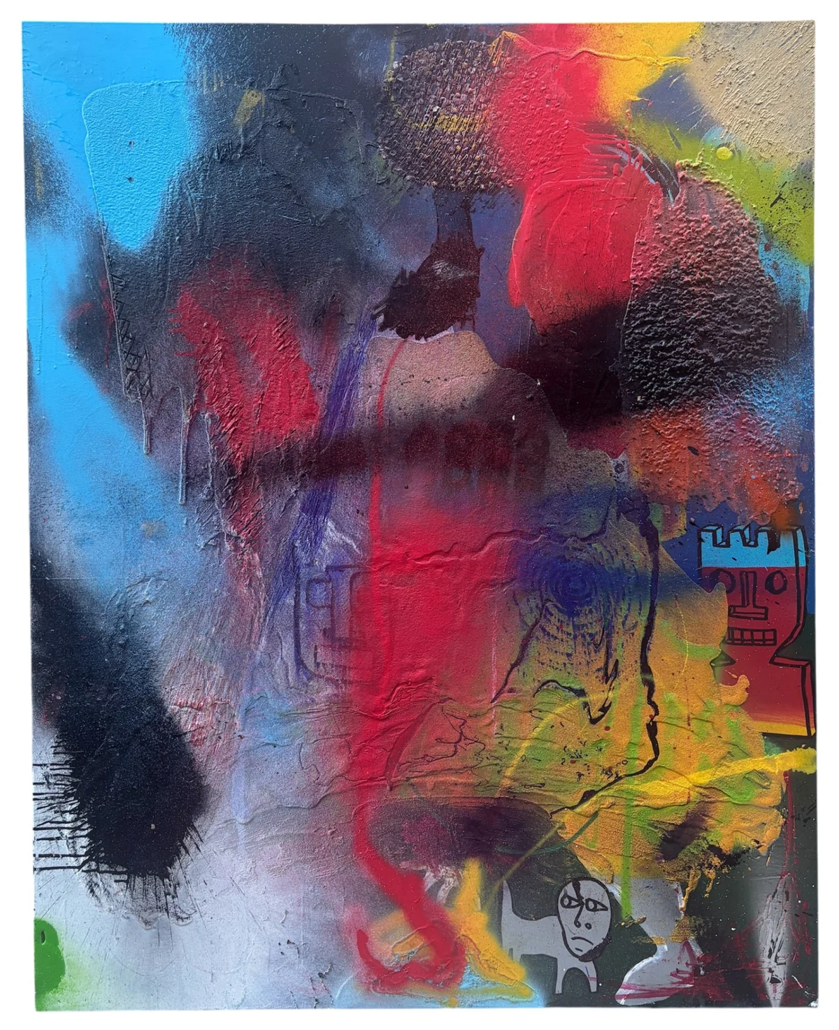 Untitled - mixed media on canvas 122 by 152cm