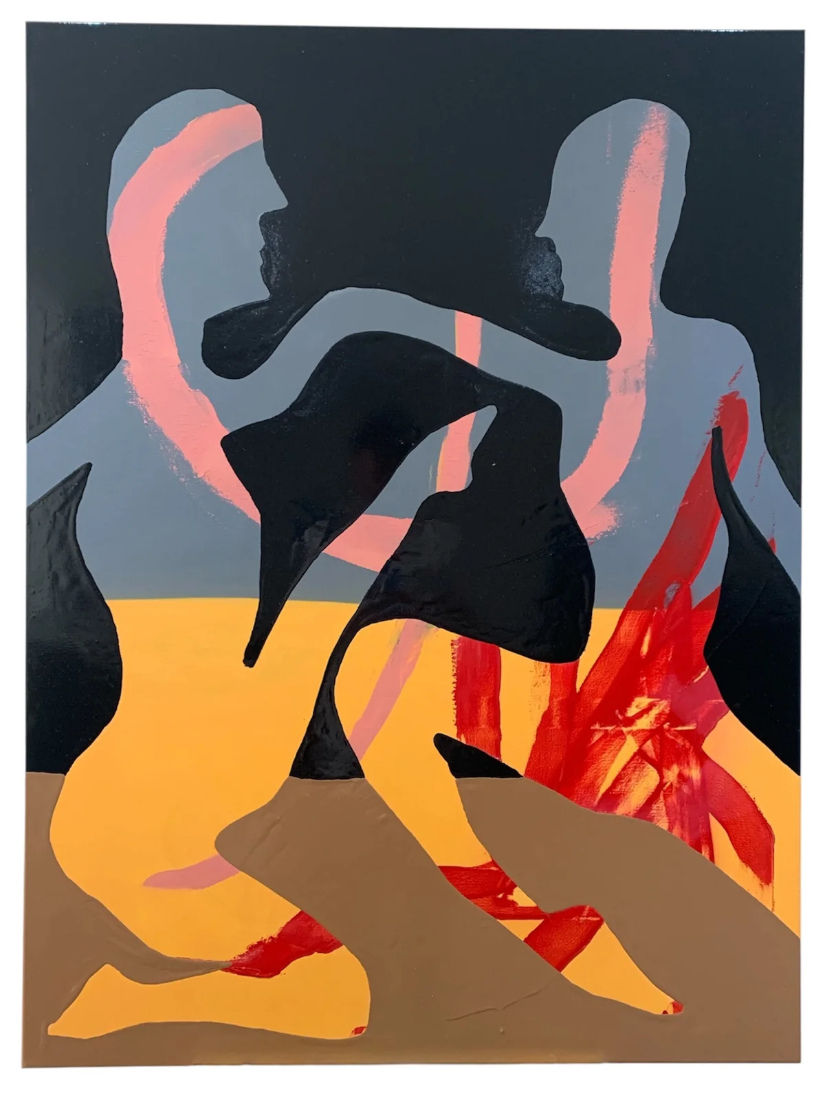 Untitled - mixed media on canvas 91 by 122cm