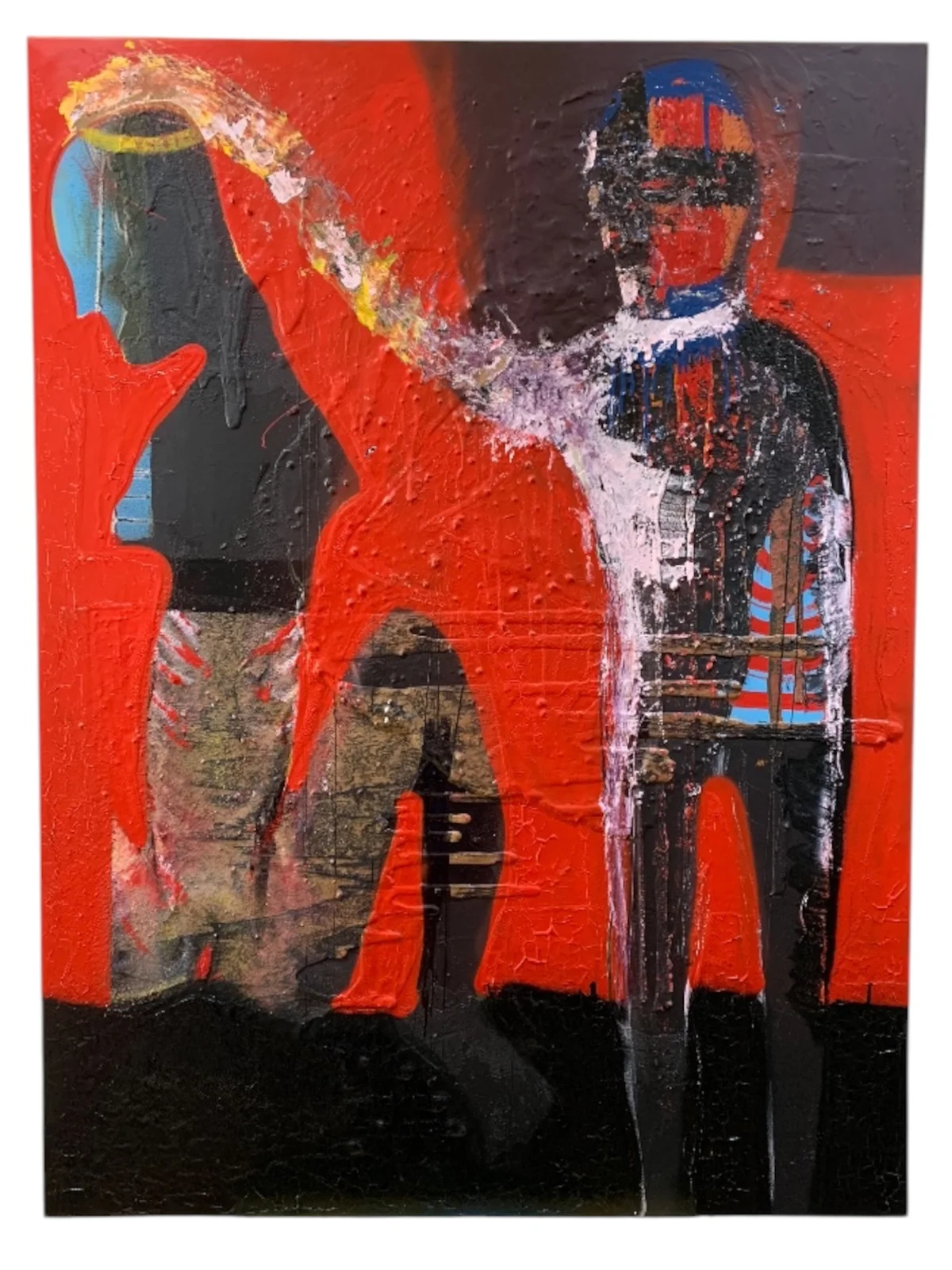 Untitled - mixed media on canvas 91 by 122cm