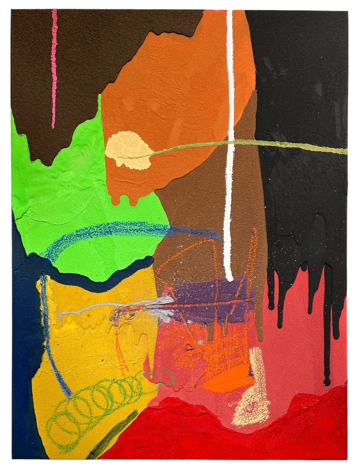 Untitled - mixed media on canvas 91 by 122cm