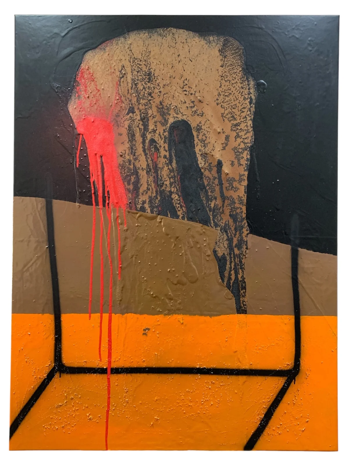 Untitled - mixed media on canvas 91 by 122cm