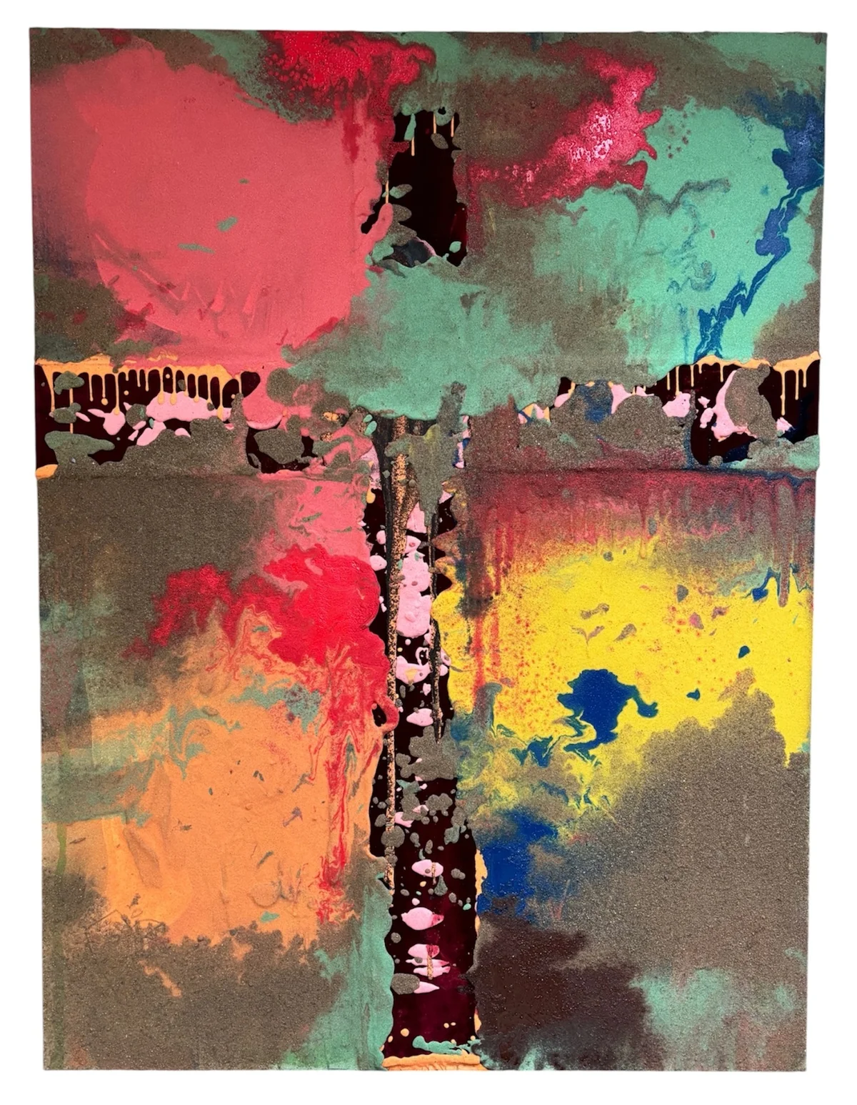 Untitled - mixed media on canvas 91 by 122cm