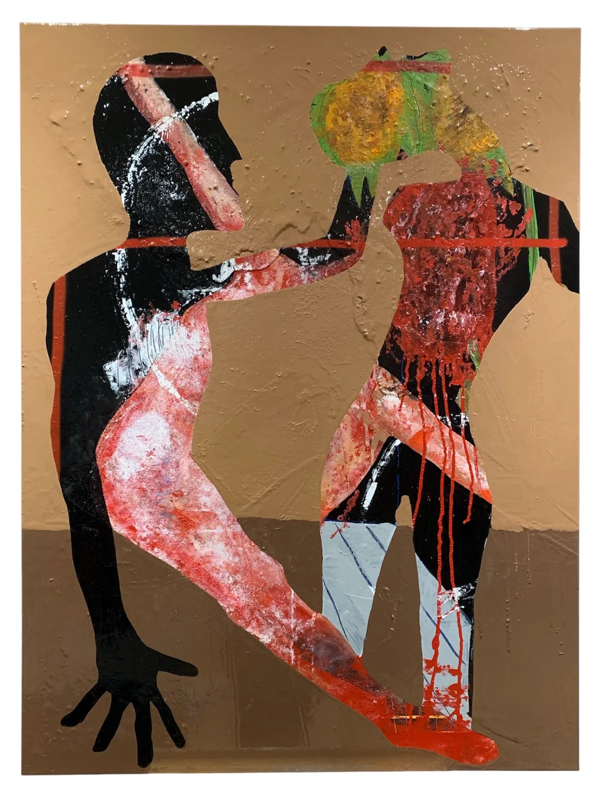 Untitled - mixed media on canvas 91 by 122cm